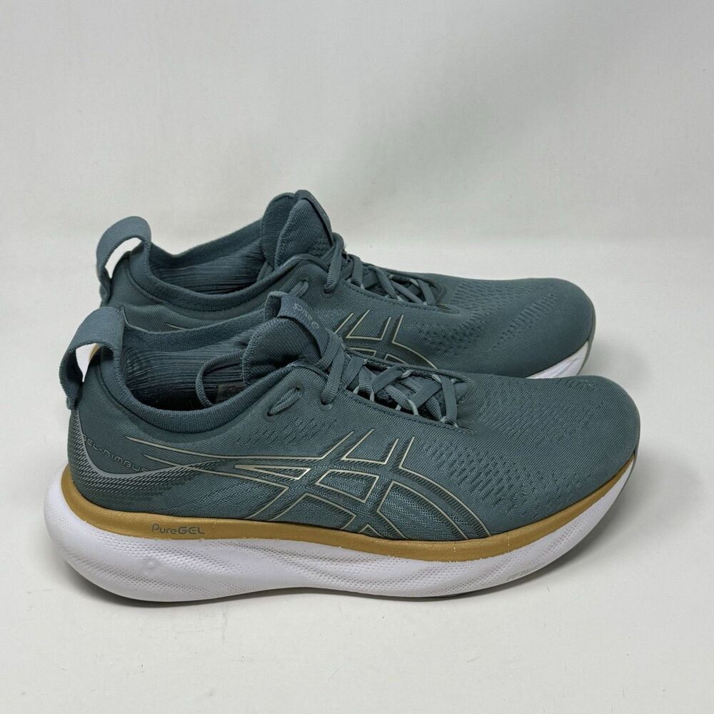 Asics Gel Nimbus 25 Sneakers Womens 9.5 Green Teal Lightweight Running Shoes
